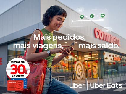 Cart&atilde;o Continente x Uber